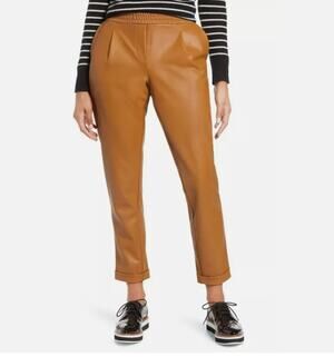Halogen Atlantic Pacific NWT Faux Leather Tan Sugar Pants // Large